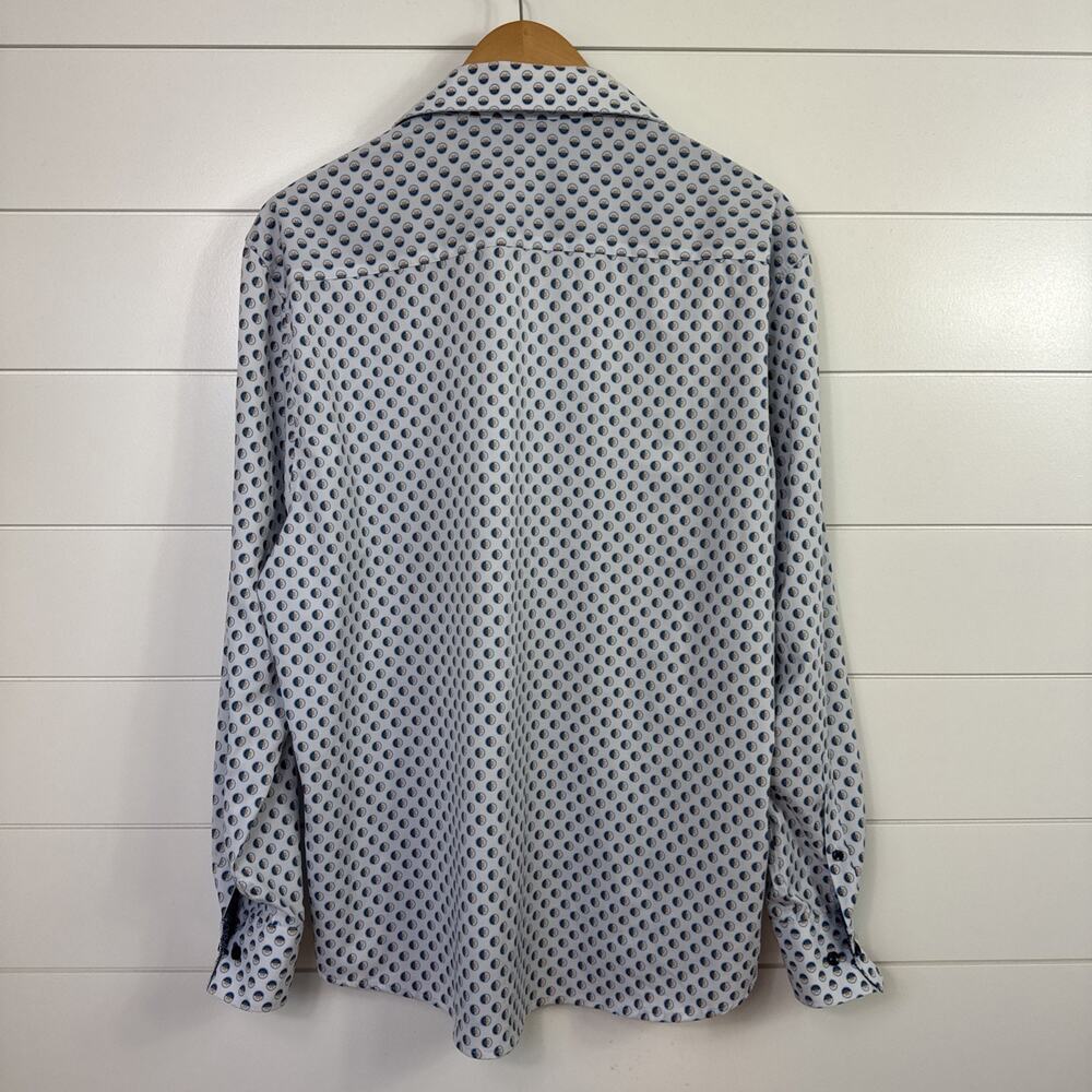 Construct Pattern Slim Fit No Iron Button Front S… - image 6